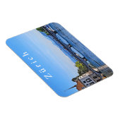 チューリッヒ。リムマット。市役所と橋。 マグネット (右側)