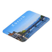 チューリッヒ。リムマット。市役所と橋。 マグネット (左側)