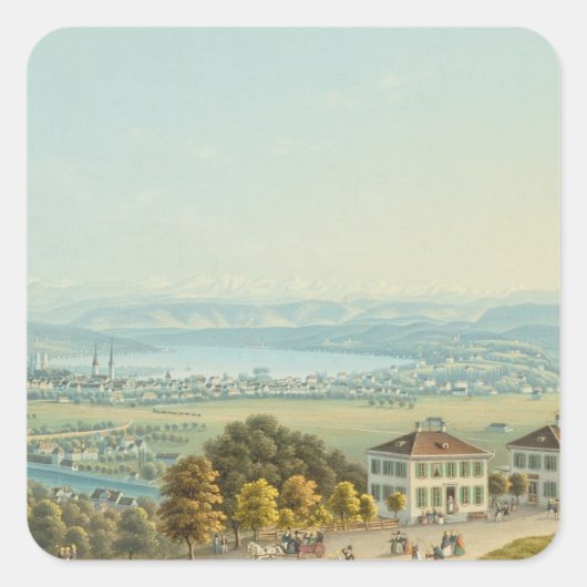 チューリッヒ、c.1840の表示(w/c) スクエアシール (正面)