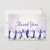 チューリップおよびラベンダーのサンキューカード サンキューカード (裏面)