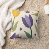 チューリップお洒落パターン装飾用クッション クッション (ブランケット)