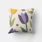 チューリップお洒落パターン装飾用クッション クッション (裏面)