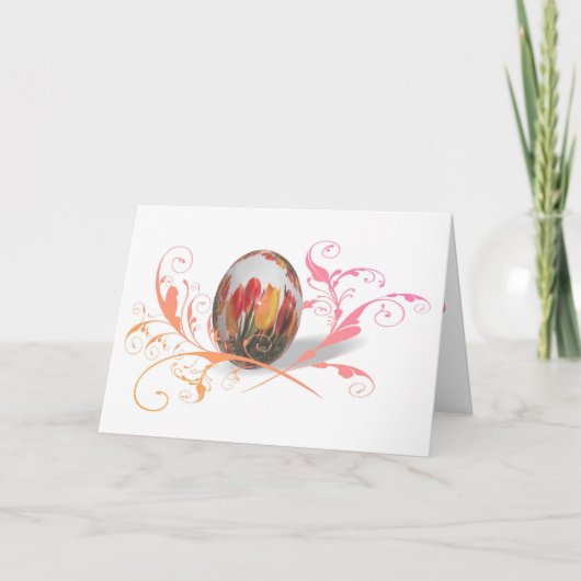 チューリップかわいらしイースターエッグ シーズンカード (正面)