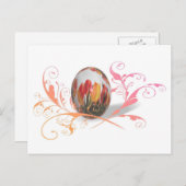 チューリップかわいらしイースターエッグ シーズンポストカード (正面/裏面)