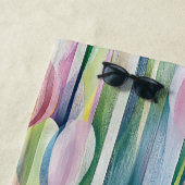 チューリップかわいらしパターン ビーチタオル (インサイチュ)