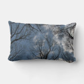 チューリップかわいらしポプラの木々曇りスカイランバー ランバークッション (裏面)