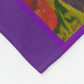 チューリップがデザインされたかわいい太陽と月 フリースブランケット (角)