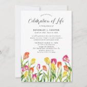 チューリップが咲き誇る美しい記念碑 招待状 (正面)