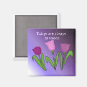 チューリップが旬を迎え マグネット (正面/裏面)