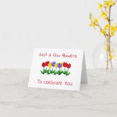 ***チューリップとご誕生日 カード (黄色い花)