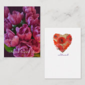 チューリップとカスタム+テキストの母の日 ノートカード (正面/裏面)