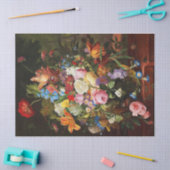 チューリップとカーネーションのバラの花の静物生活 薄葉紙 (クラフト)