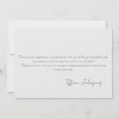 チューリップとグリーン ブライダルシャワーの感謝カード サンキューカード (裏面)