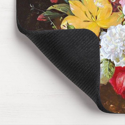 チューリップとスミレのバラの静かな生き方 マウスパッド (コーナー)