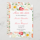 チューリップとダフォジル春日付を保存 (正面/裏面)