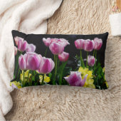 チューリップとダフォジル ランバークッション (ブランケット)