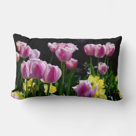 チューリップとダフォジル ランバークッション (正面)