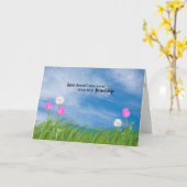 チューリップとデイジー恋しく思ユー カード (黄色い花)