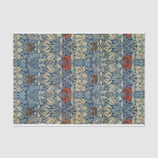 チューリップとバラ日付、デザイン1876 William Morris 薄葉紙 (正面)