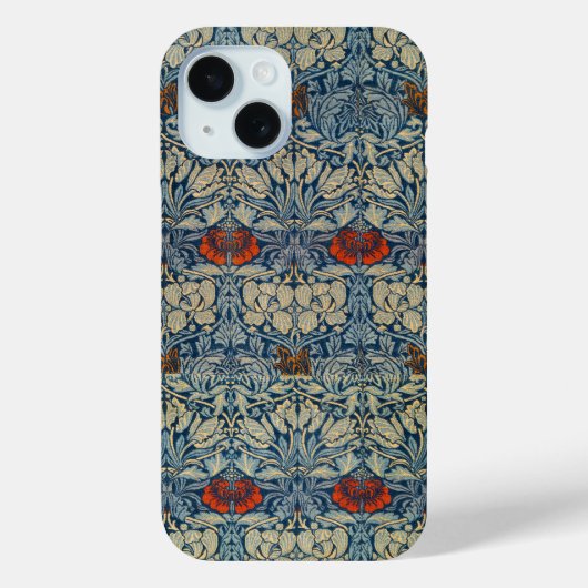 チューリップとバラ日付、デザイン1876 William Morris Case-Mate iPhoneケース (裏面)
