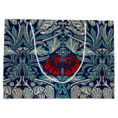 チューリップとバラ、ウィリアム・モリスラージ抱き枕 ラージペーパーバッグ (裏面)