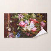 チューリップとヒヤシンスのバラの花の静止ライフ バスタオルセット (ハンドタオル)