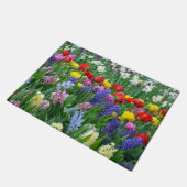 チューリップとヒヤシンスの花 ドアマット (アングル)