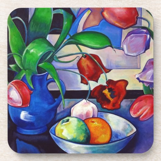 チューリップとフルーツコースターセット6 コースター (正面)