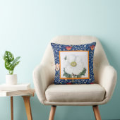 チューリップとポピーを備えたウィリアム・モリス装飾用クッション クッション (椅子)