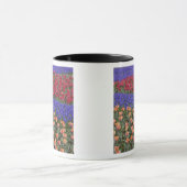 チューリップとムスカリの花の模様 3 マグカップ (中央)