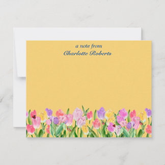 チューリップとラディバグのノートカード ノートカード