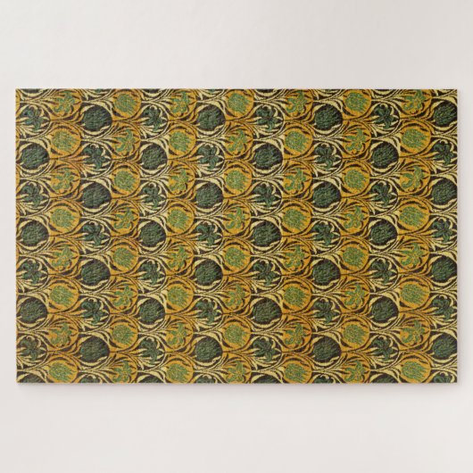 チューリップとリリー模様（William Morris著） ジグソーパズル (横)