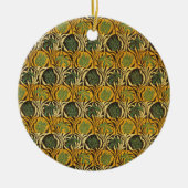 チューリップとリリー模様(William Morris著) セラミックオーナメント (正面)