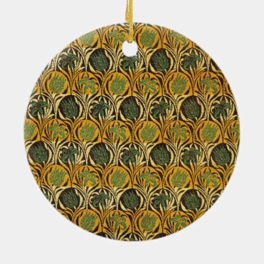 チューリップとリリー模様(William Morris著) セラミックオーナメント (裏面)