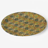 チューリップとリリー模様（William Morris著） ペーパープレート (アングル)