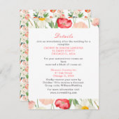 チューリップと水仙の春の結婚式 エンクロージャーカード (正面/裏面)