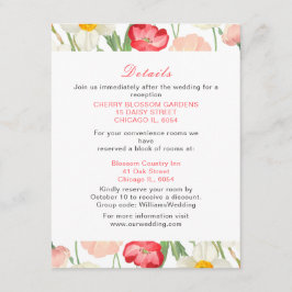 チューリップと水仙の春の結婚式 エンクロージャーカード