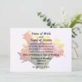 チューリップと水仙の春の花束 招待状 (スタンド正面)