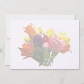 チューリップと水仙の春の花束 招待状 (裏面)