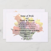 チューリップと水仙の春の花束 招待状 (正面/裏面)