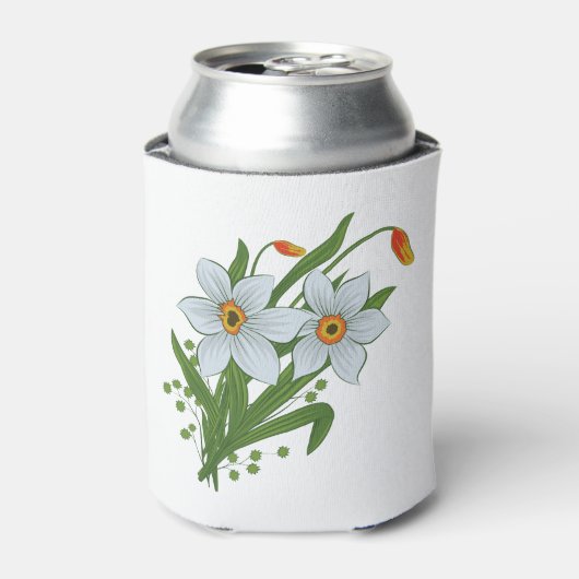 チューリップと水仙の花のクーラーパック 缶クーラー (缶正面)