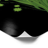 チューリップと水仙の花の黒い背景 ポスター (コーナー)