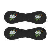 チューリップと水仙の花の黒い背景 野球ボール (パネル)