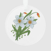 チューリップと水仙の花 オーナメント (裏面)