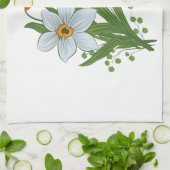 チューリップと水仙の花 キッチンタオル (折り畳み)