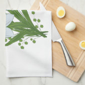 チューリップと水仙の花 キッチンタオル (四つ折り)