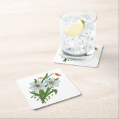 チューリップと水仙の花 スクエアペーパーコースター (インサイチュ)