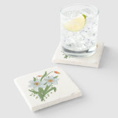 チューリップと水仙の花 ストーンコースター (横)