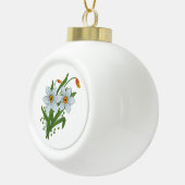 チューリップと水仙の花 セラミックボールオーナメント (右)