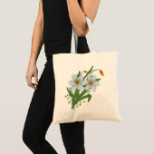 チューリップと水仙の花 トートバッグ (正面(商品))